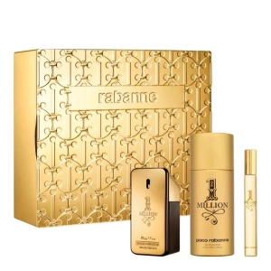 Set cadou Paco Rabanne 1 Million, Barbati, Apa de Toaleta, 50 ml + Deodorant spray 150 ml + mini Apa de Parfum, 10 ml