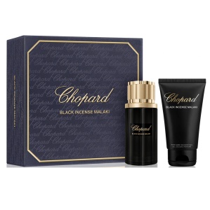 Set Chopard Black Incense Malaki, Unisex, Apa de Parfum 80 ml + Gel de dus 150 ml