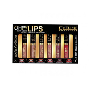 Set Eveline Cosmetics 6 rujuri lichide mate x 1,2 ml