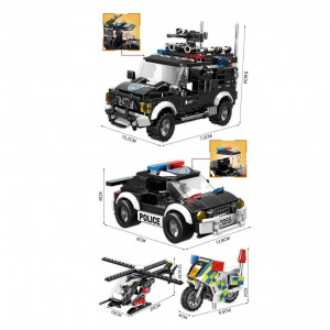 Set Joc Constructie STEM tip lego Sectia de politie SWAT, 1261 Piese