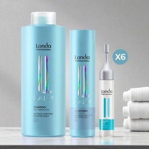 Setul Londa Professional Calm este creat special pentru îngrijirea delicată a scalpului sensibil, oferind o rutină completă cu efect calmant, hidratant și protector.