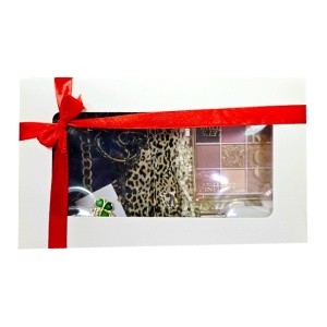 Set Nocturna cu esarfa, Fard de pleoape Eveline Look Up, lotiune de corp si brosa martisor