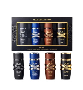 Set parfumuri arabesti Lattafa Asad Collection , Apa de parfum de Barbati, 4 x 25 ml