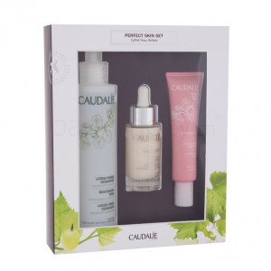 Set Peau Parfaite Caudalie, Moisturizing Toner, Vinoperfect Radiance Serum Complexion Corecting, Vinosource Moisturizing Sorbet