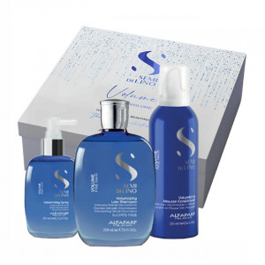 Set pentru par cu volum Alfaparf Milano Volume Magnifying Sampon 250 ml + Balsam spuma 200 ml + Spray 125 ml - Img 1