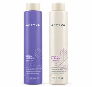 Set pentru par vopsit Kemon Actyva Colore Brillante, Sampon 250 ml + Sampon 250 ml