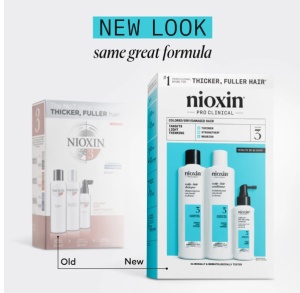 Set pentru par vopsit Nioxin System 3, Sampon 300 ml + Balsam 300 ml + Tratament leave-in 100 ml