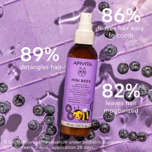 Spray pentru descurcarea parului fara clatire Mini Bees Gentle Kids Apivita, 