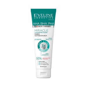 Spuma de curatare Eveline Cosmetics Miracle, cu efect exfoliant si anti-imperfectiuni, pentru toate tipurile de ten, 150 ml