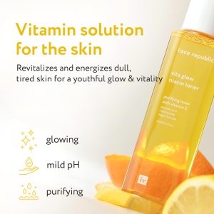 Toner facial hidratant si iluminator cu niacinamida Face Republic, Vita Glow Niacin Toner, 160 ml