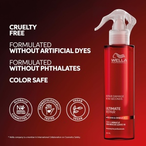 Tratament Spray fara clatire, reparare rapida pentru toate tipurile de par, Wella Ultimate Repair Leave-In ,
