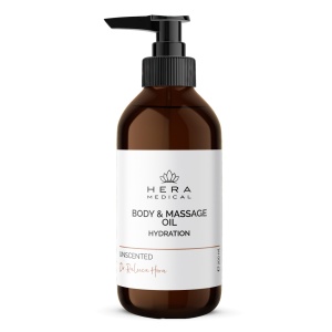 Ulei de corp si masaj hidratant, organic si neparfumat, Hera Medical, 200 ml