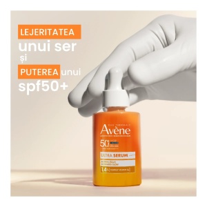 Ultra Serum cu efect de luminozitate si protectie solara SPF 50+, 30 ml, Avene