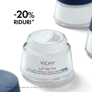 Crema antirid si fermitate de noapte pentru toate tipurile de ten Liftactiv HA, 50 ml, Vichy
