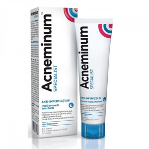 Acneminum Specialist crema de noapte detoxifianta, Aflofarm