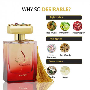 Alwaan Nusuk, Apa de Parfum, Femei, 100ml - Img 3