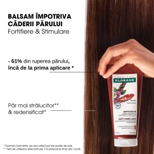 Balsam fortifiant cu chinina si floare de colt Klorane, 200 ml