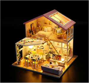 Casuta De Asamblat Family DIY in miniatura, Joc interactiv, educational - Img 6
