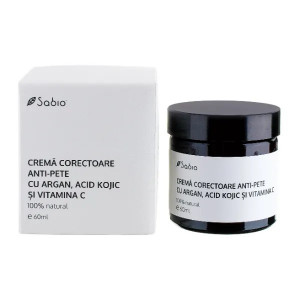 Crema corectoare anti-pete cu argan, acid kojic si vitamina C, Sabio