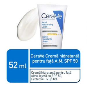 Crema hidratanta pentru ten normal-uscat cu SPF 50 CeraVe, 52 ml - Img 3