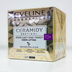 Cremă modelatoare pentru lifting Eveline Cosmetics Ceramide si Retinol 70+, 50 ml - Img 3