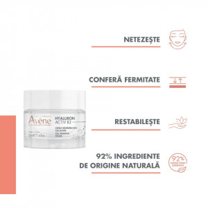 Crema pentru regenerare celulara Avene Hyaluron Activ B3, 50 ml - Img 2
