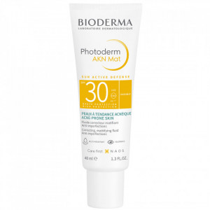 Crema Protectie solara pentru ten mixt si acneic Photoderm AKN Mat SPF 30, Bioderma