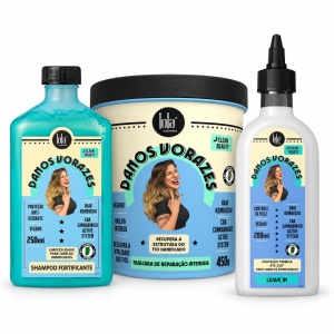 Danos Vorazes Trio: Șampon 250 ml + Mască 450 g + Leave-in 200 ml.