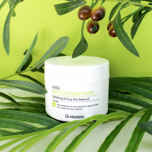 Dischete exfoliante pe baza de Alfa Hidroxi Acizi AHA Soft Dr Hedison, 70 bucati - Img 2