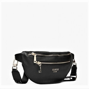 Geanta belt bag Guess, Model Vikky neagra