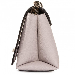 Geanta Guess, crossbody mica, cu logo metalic Uptown Chic, Bej - Img 2