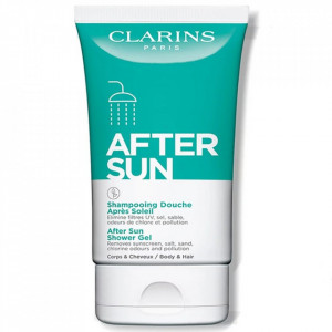 Gel de dus dupa plaja pentru par si corp Clarins After Sun, 150 ml