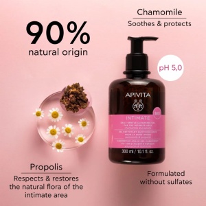 Gel revigorant pentru igiena intima Apivita Intimate Daily Cleansing, 300 ml