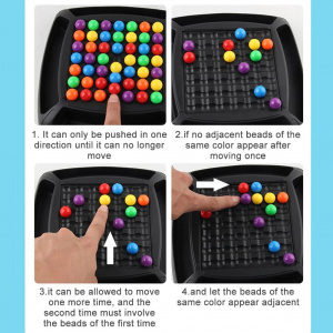 Joc de Societate Rainbow Ball Chess Game Board Asociere Culori