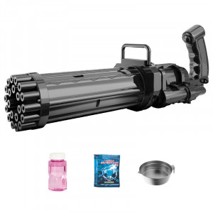 Jucarie Pistol de facut baloane de sapun - Gatling Bubble 21 Holes, accesorii