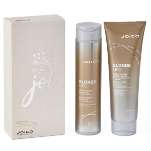 Kit pentru ingrijirea parului blond Joico Blonde Life™ Brightening Sampon 300 ml + Balsam 250 ml