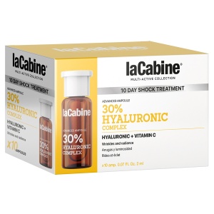La Cabine Fiole cu 8 Tipuri de Acid Hialuronic și Vitamina C pentru Hidratare Advanced 30% Hyaluronic Complex, 10 x 2 ml