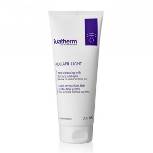Lapte demachiant lejer pentru fata si ochi piele sensibil normala-mixta Aquafil Light, Ivatherm