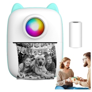 Mini Photo Printer - Imprimanta Termica Bluetooth Portabila cu Baterie 1000mAh, 203 DPI, Printare Instantanee pentru Poze, Stickere si Chitante
