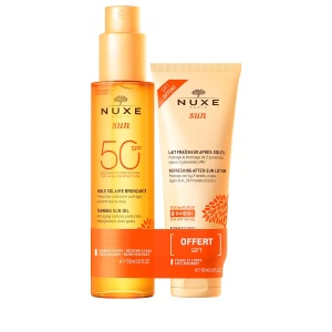 Pachet Nuxe Sun – Ulei bronzant anti-age SPF 50, 150 ml + Lotiune after sun calmanta, 100 ml