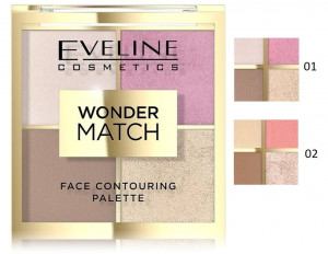 Paleta de conturare a fetei Eveline Wonder Match, 10.8 g