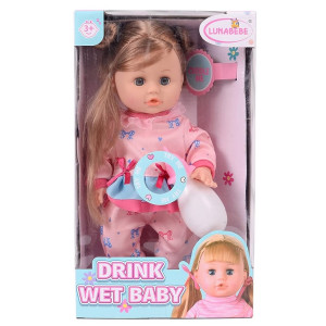 Papusa pentru fete cu Functii Realiste Lunabebe Drink Wet Baby