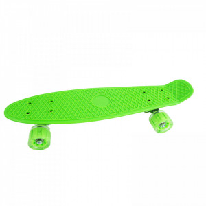 PennyBoard pentru copii, cu roti luminoase, verde