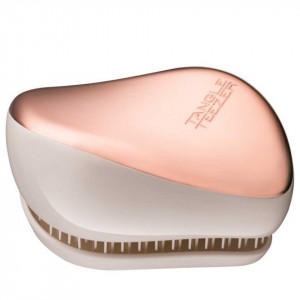 Perie pentru par Tangle Teezer Compact Styler Smooth & Shine Rose Gold Ivory