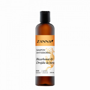 Sampon Antiseboreic cu Bicarbonat si Drojdie de bere, 250ml, Zanna