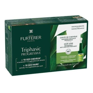 Ser regenerator impotriva caderii parului Triphasic Progressiv Rene Furterer, 8 x 5,5 ml