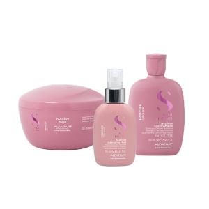 Set Alfaparf Semi di Lino Moisture – Sampon nutritiv 250 ml + Masca nutritiva 200 ml + Fluid descurcare 125 ml