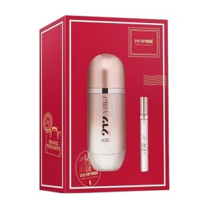 Set cadou Carolina Herrera 212 VIP Rose, Femei, Apa de parfum, 80 ml +10 ml
