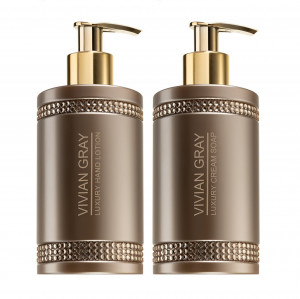 Vivian Gray Brown Crystals, Unisex, Sapun lichid, 250 ml si Crema de maini, 250 ml, 