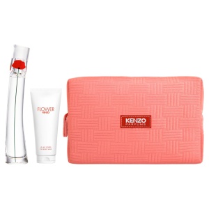Set cadou Flower by Kenzo Femei, Apa de parfum, 50 ml + Lotiune de corp, 75 ml + Portfard